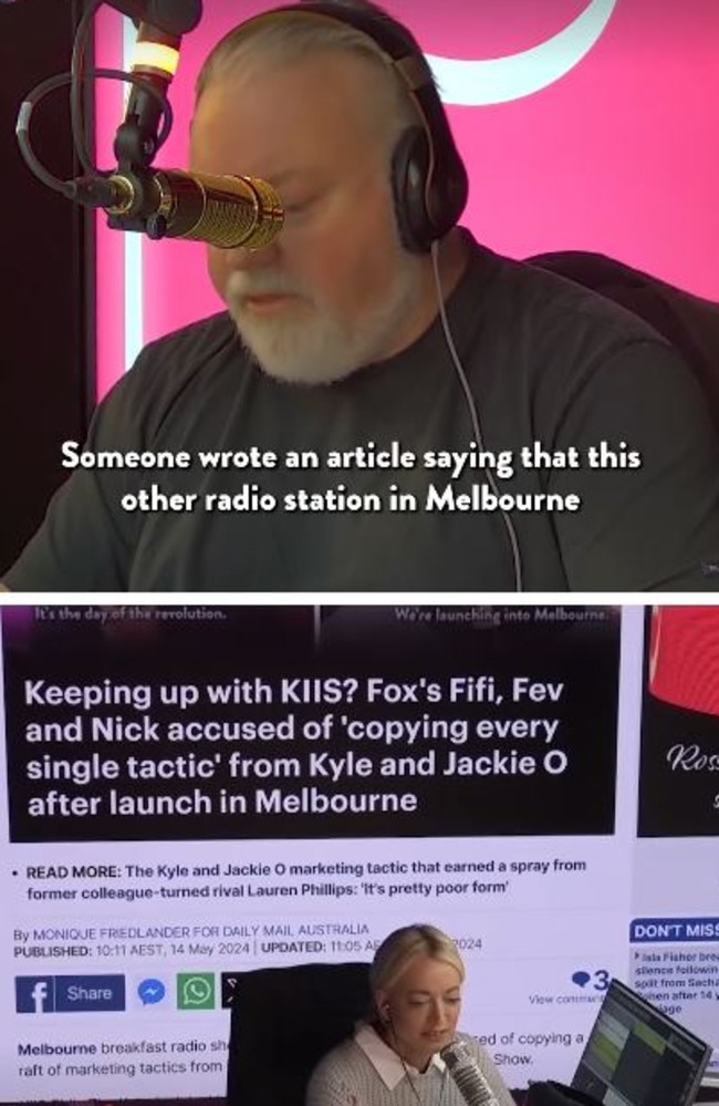 Kyle Sandilands and Jackie O addressed their radio rivals on-air on Wednesday.