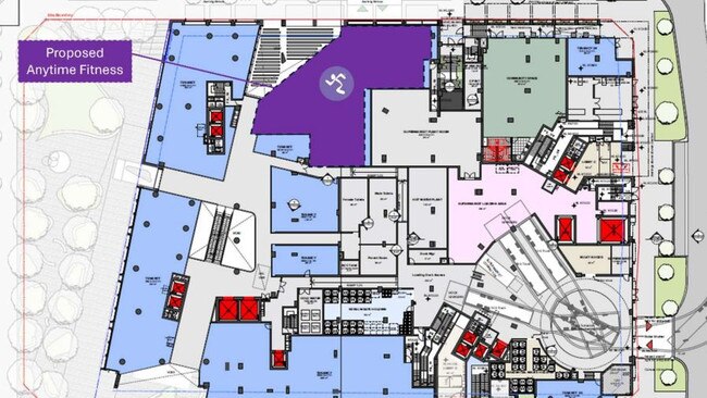 The proposed Anytime Fitness gym would be on the first floor of a larger building at the Hills Showground Village. Picture: Hills Shire Council