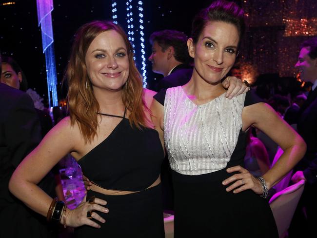 Amy Poehler and Tina Fey pose during the 67th Annual Primetime Emmy Awards Governors Ball. Picture: REUTERS/Mario Anzuoni