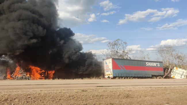 NT Police have confirmed six people were killed after a 4WD and road train crashed on the Stuart Highway, south of Pine Creek on Friday September 29.