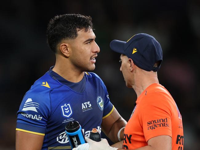 Will Penisini suffered an early head knock for the Eels. (Photo by Cameron Spencer/Getty Images)