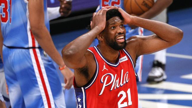 Joel Embiid feared he wouldn’t survive his battle with Covid. (Photo by Sarah Stier/Getty Images)