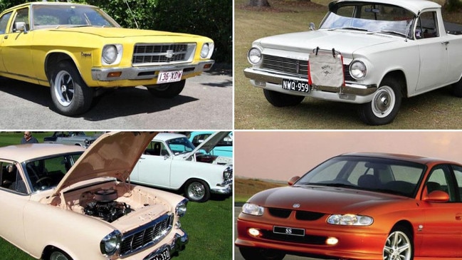 Classic Holden cars over the years.