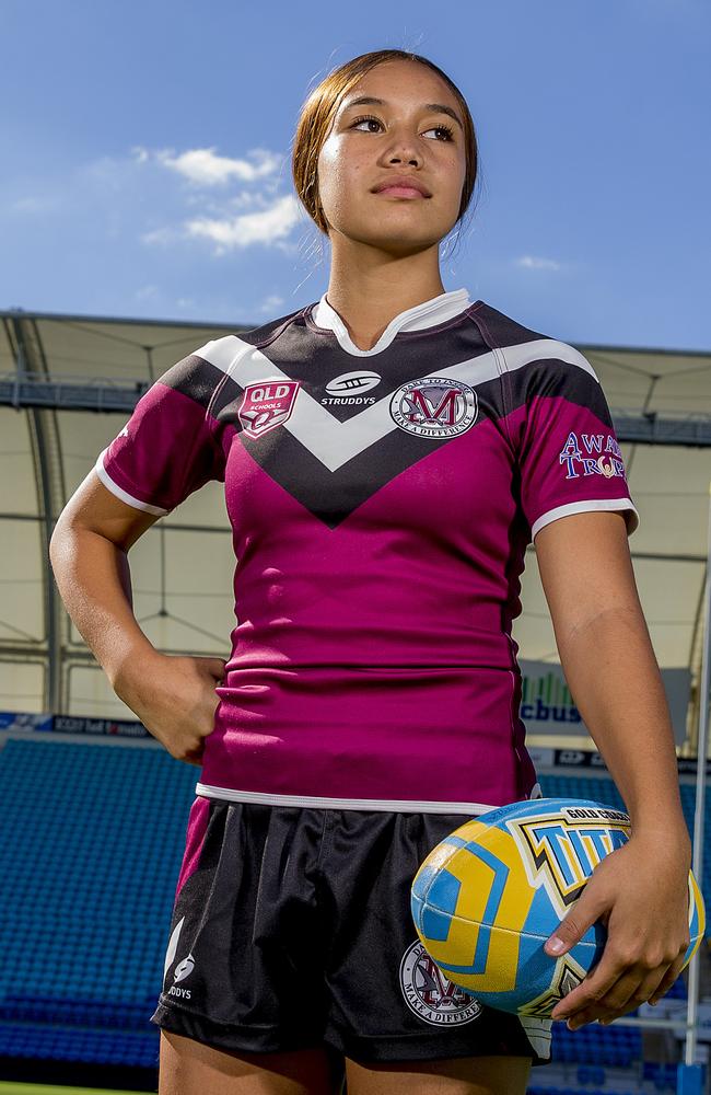 Titans Cup rugby league preview. Leilani Taofinuu, 13 (Marsden) at Cbus Super Stadium, Robina. Picture: Jerad Williams