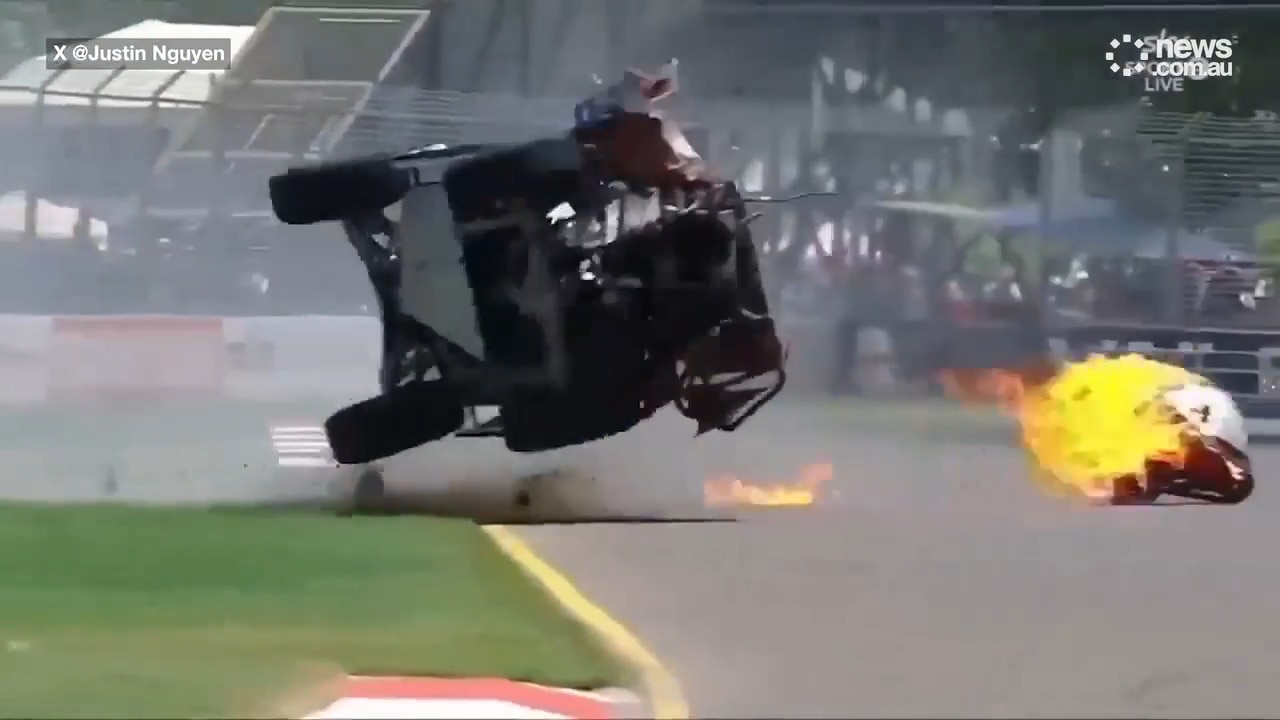 Driver suffers a spectacular Super Trucks crash at the Adelaide 500