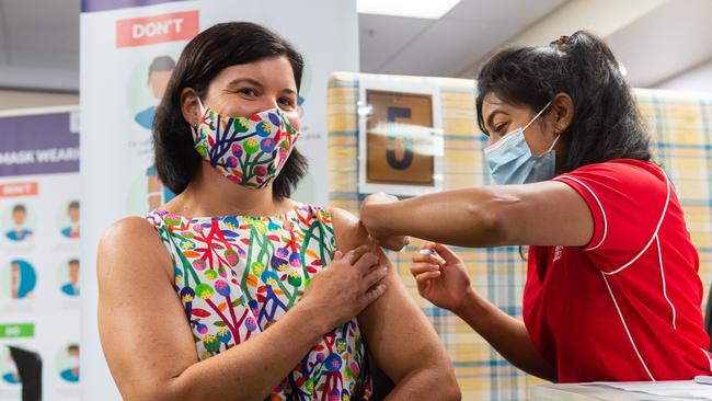 Health Minister Natasha Fyles said 43 more nurses had been recruited, constituting a major shot in the arm for NT Health. Picture: Che Chorley