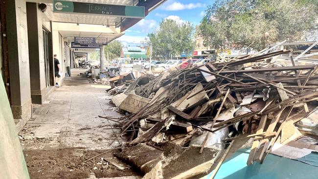 Lismore CBD in ruins. Picture: Kaitlyn Smith.