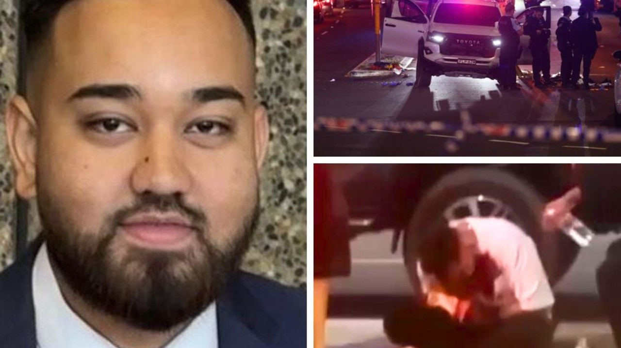 Horror scenes as two shot on Sydney street
