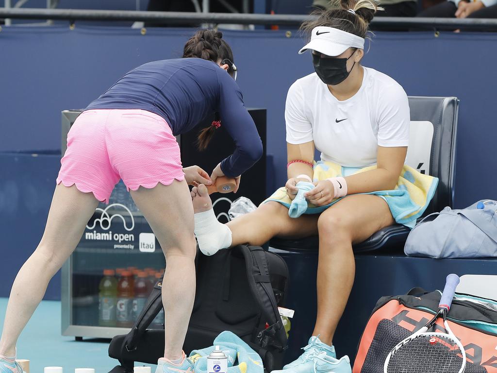 Andreescu’s rotten luck continued.