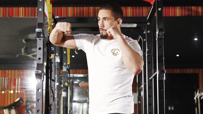 Rob Whittaker has been training in his own gym at home.