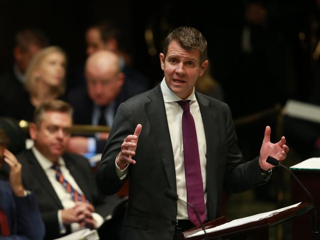 Baird makes a point during the debate. Picture: Cameron Richardson