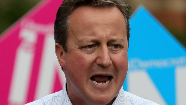 British Prime Minister David Cameron’s leadership looking increasingly shaky. Picture: Christopher Furlong