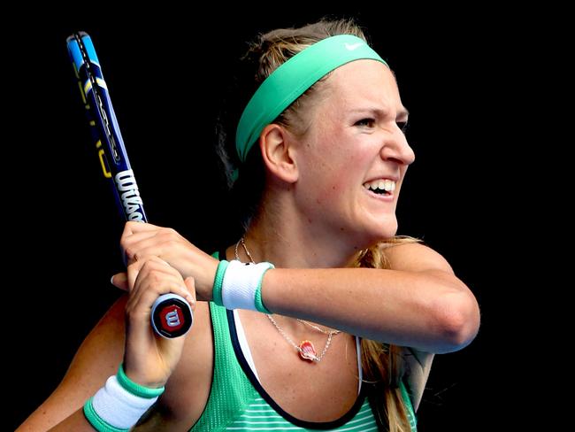 Australian Open Tennis 2016 Day 10 - Victoria Azarenka in action in her women's quarterfinal against Angelique Kerber. Picture: Mark Stewart