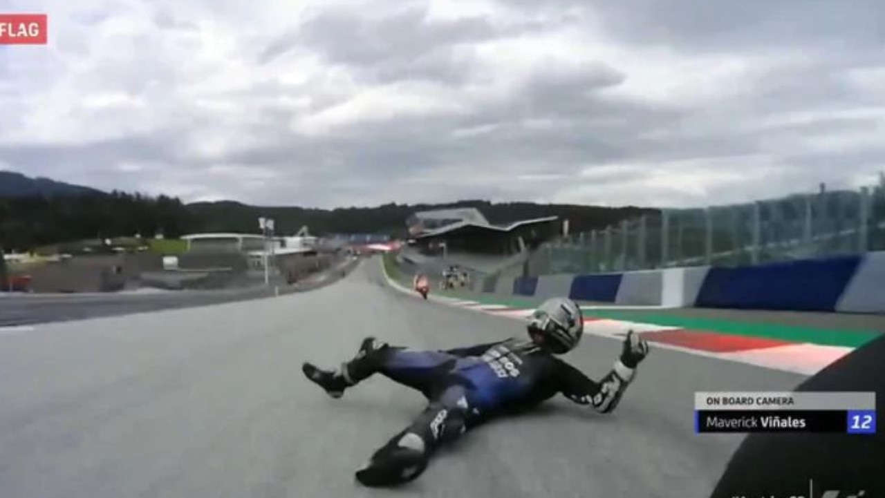 Maverick Vinales hit the eject button.