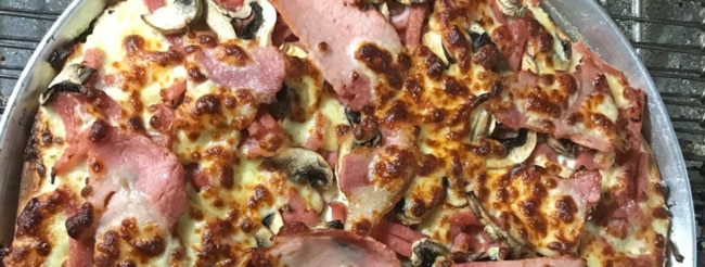 A close-up of a pizza from Hilltop Pizzeria in South Australia. Picture: Supplied