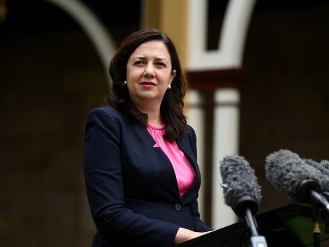 Queensland Premier Annastacia Palaszczuk has asked why federal ministers continue to target her state’s border control measures. Picture: NCA NewsWire / Dan Peled