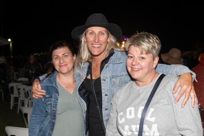 Rachel Glazbrook, Jess Rath and Vera Stringer at Legends on the Lawn at Harrup Park Country Club.Picture: Michaela Harlow
