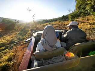 Media on a game drive at the Phinda Game Reserve in South Africa. Huawei invited media to road-test the camera capabilities of the P30 Pro. Picture: Will Hunter