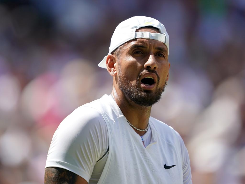 Nick Kyrgios has been handed three separate fines during Wimbledon. Picture: PA Images via Getty Images