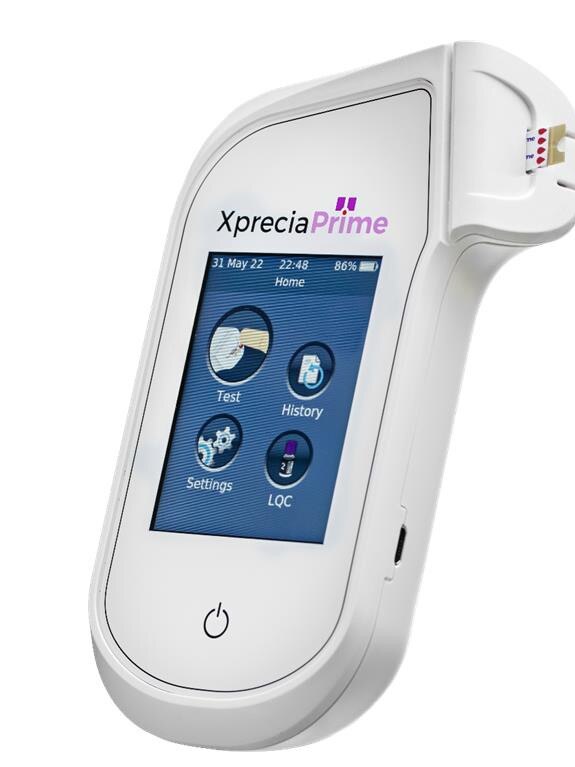 The unique cancer biosensor test being developed in Victoria will look similar to this handheld finger prick test.