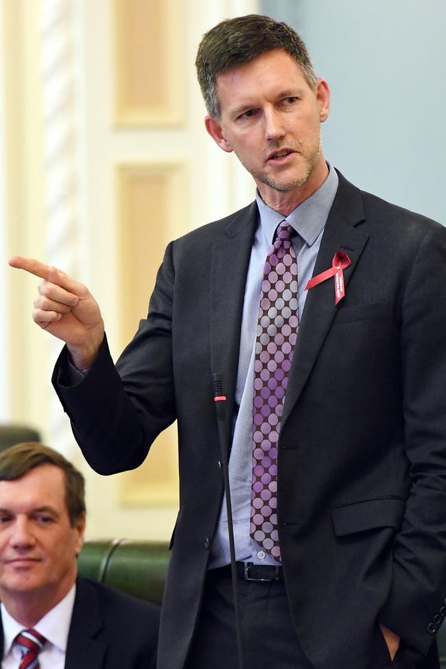 Transport Minister Mark Bailey in Question Time last month. Picture: Dan Peled/AAP