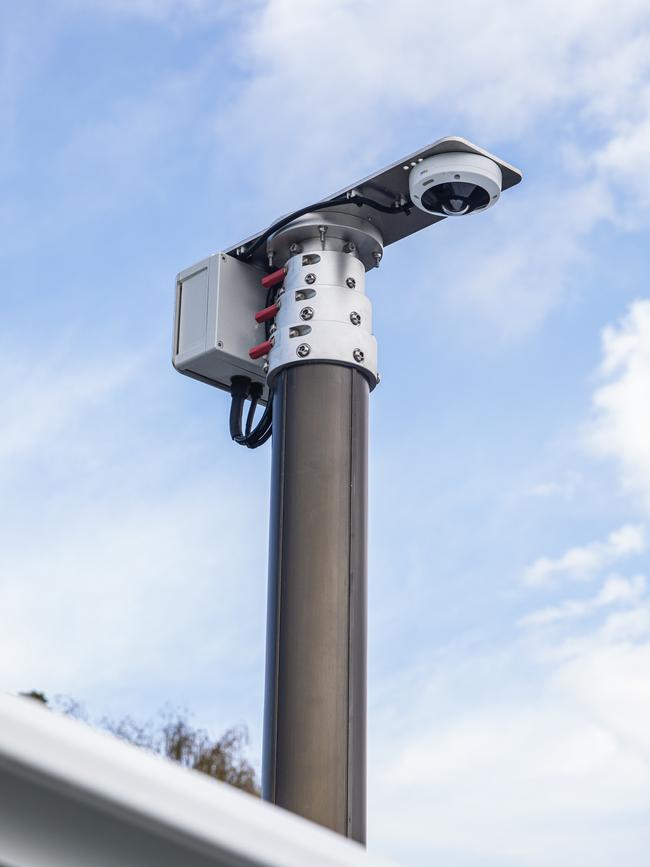 An overhead camera that can detect the wearing of seatbelt s and mobile phone use by road users. Picture: Linda Higginson