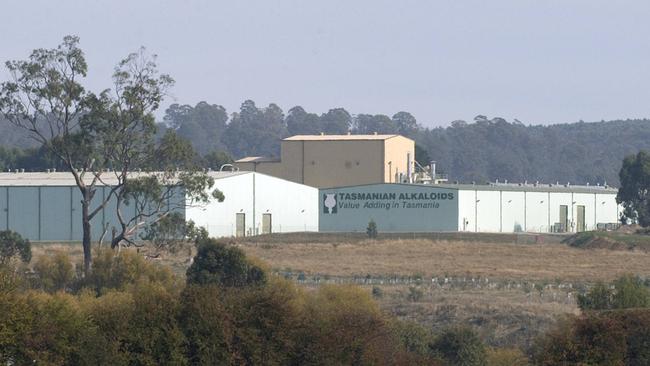 Poppy processor Tasmanian Alkaloids’ plant at Westbury in northern Tasmania.