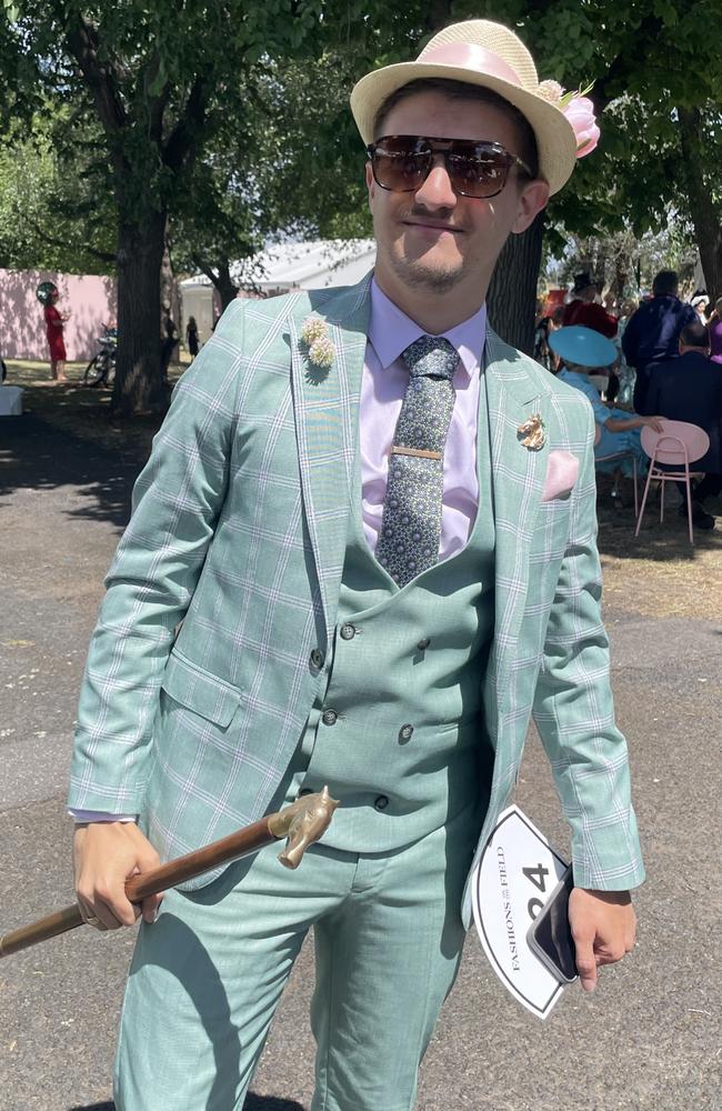 Jack Colantouno at the 2024 Oaks Day. Picture: Himangi Singh.