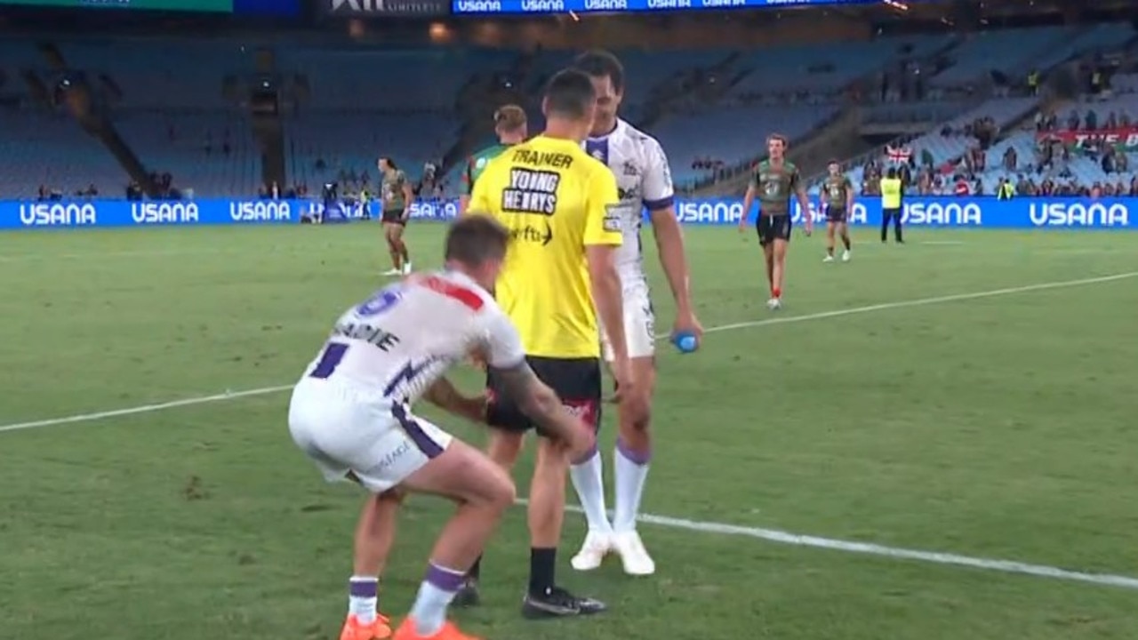 Nrl 2023 Hilarious Scenes As Cameron Munster Pantses Trainer Defeats