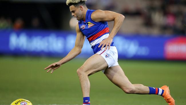 Martin Frederick compared to Western Bulldogs Norm Smith Medallist Jason Johannisen. Picture: Michael Klein