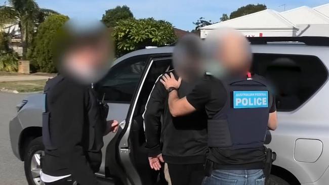 Criminal syndicates targeted under AFP-led Operation Ironside. Specifically Operation Maidos. 60 Year old man from Morley arrested.Picture: AFP