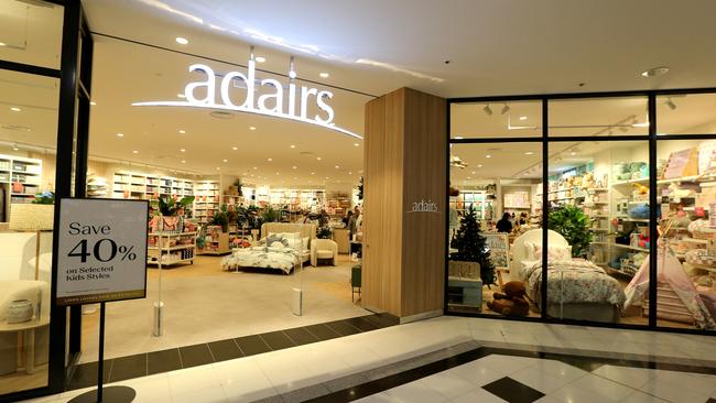 The new Adairs outlet in Westfield opened on Friday. Picture: Mike Dugdale.