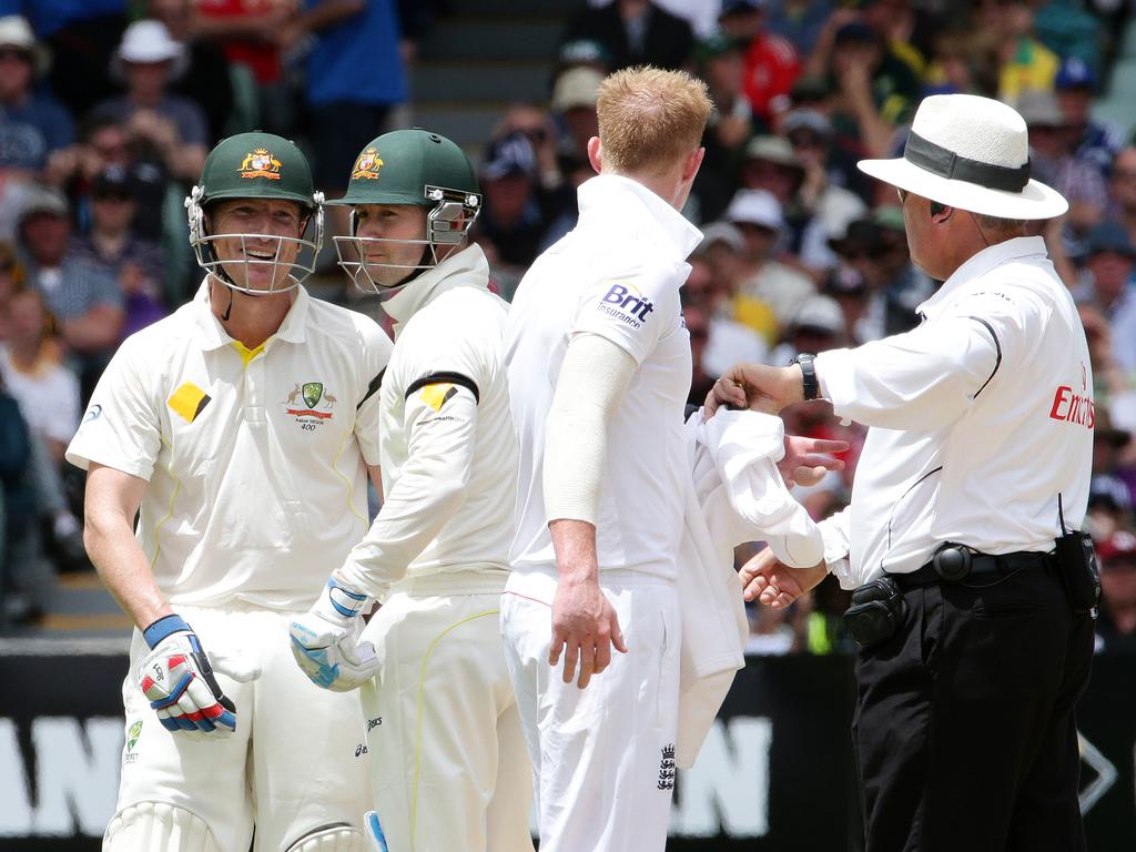 Ben Stokes clashes with Brad Haddin.