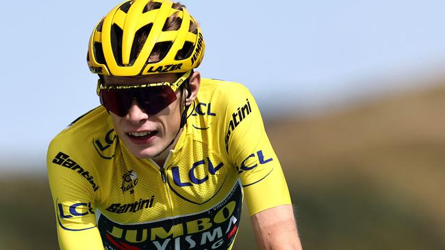 Jumbo-Visma's Danish rider Jonas Vingegaard wearing the Tour de France’s overall leader's yellow jersey in 2023. Picture: Anne-Christine Poujoulat/AFP