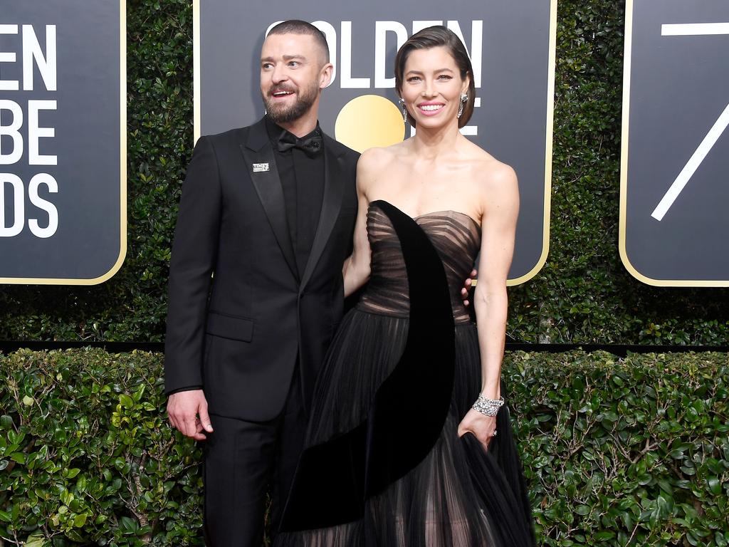 Justin Timberlake and Jessica Biel attend The 75th Annual Golden Globe Awards at The Beverly Hilton Hotel on January 7, 2018 in Beverly Hills, California. Picture: Getty