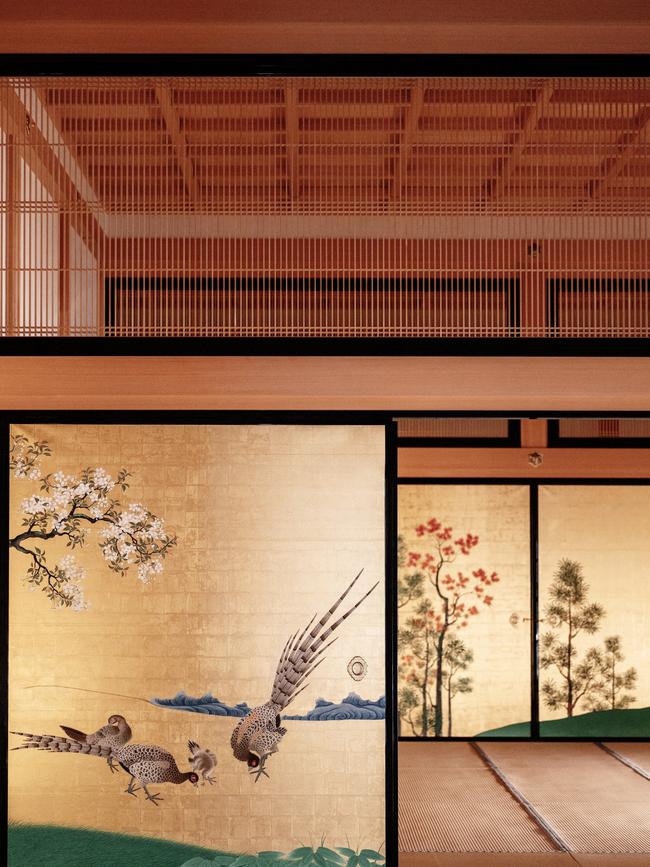 Reconstructed screens in the 17th-century Honmaru Palace at Nagoya Castle. Picture: Elise Hassey.