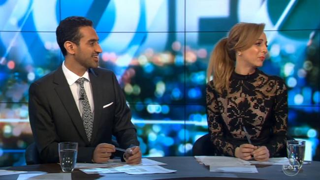 Oh, we have company: Waleed Aly and Carry Bickmore on The Project