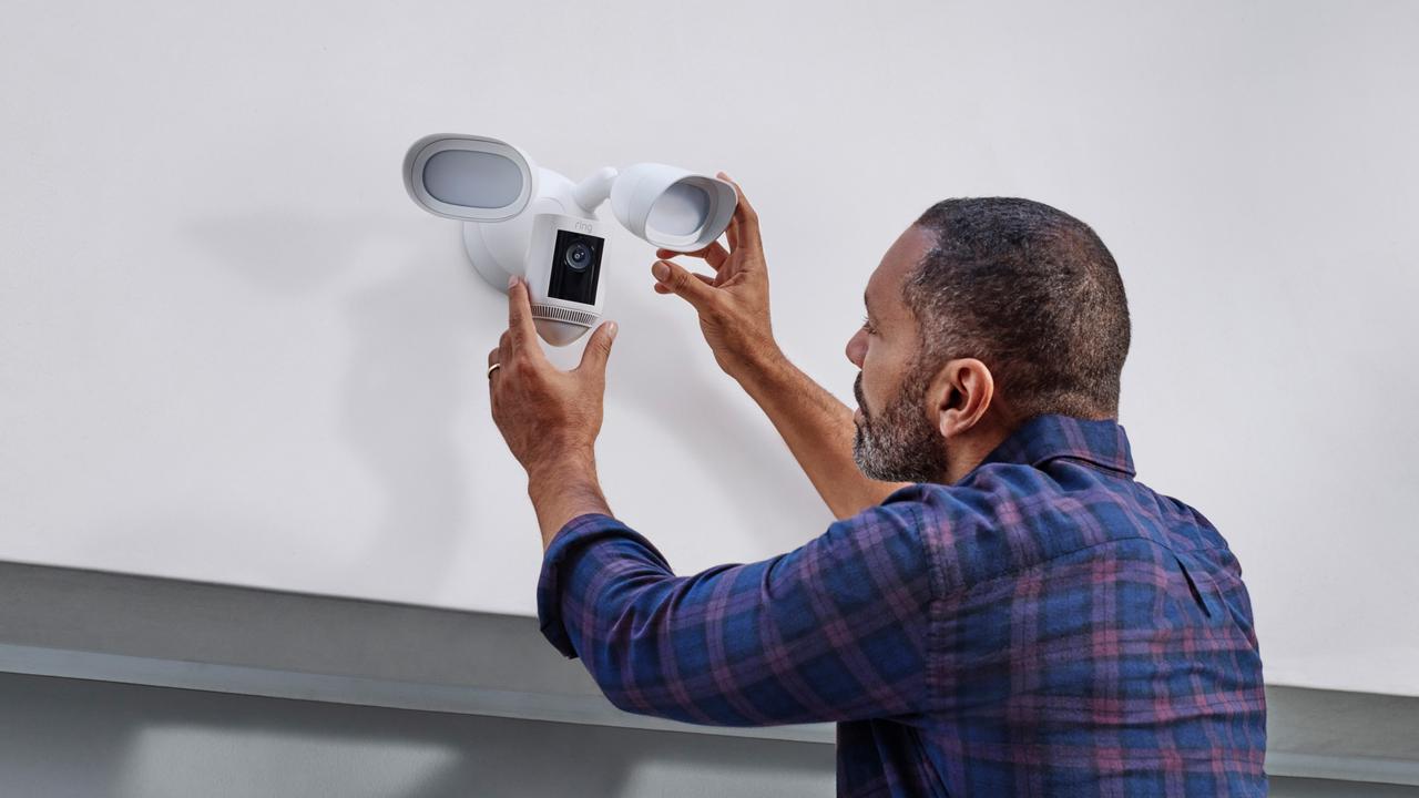 The Ring Floodlight Cam Wired Pro features 3D Motion Detection and a 110 decibel siren.