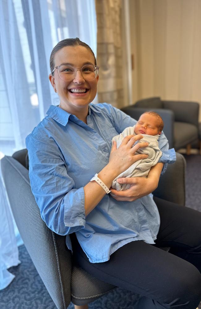 Kirsty Bryant with son, Henry, after the first-ever uterus transplant. Picture: Supplied