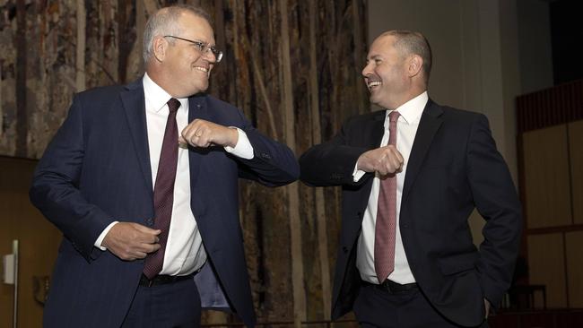 In their ‘haste to declare victory’ over the recession and its aftermath, Scott Morrison and Josh Frydenberg are ignoring the fact more than two million Australians still don’t have work or enough work, Jim Chalmers writes. Picture: NCA NewsWire/Gary Ramage