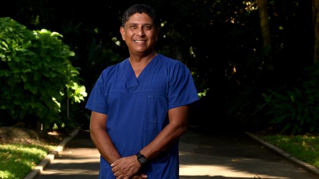 Based in Townsville, Professor Ajay Rane has been travelling around the world, including Bangladesh, India, Africa, Nepal and PNG for the past 20 years volunteering this time and medical expertise. Picture: Evan Morgan