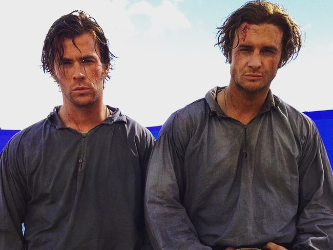 Bobby Holland Hanton (right) with Hemsworth, who he has been working with for the past seven years. Picture: Instagram