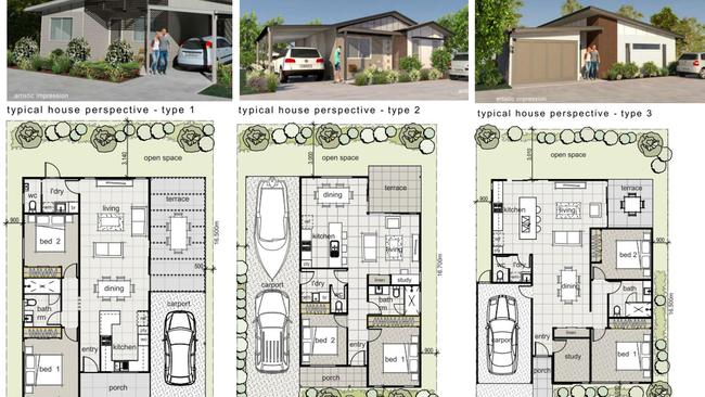 Design plans for a new retirement village along Banksia Ave and Wattle St in Andergrove, Mackay. Picture: Documents submitted to Mackay Regional Council