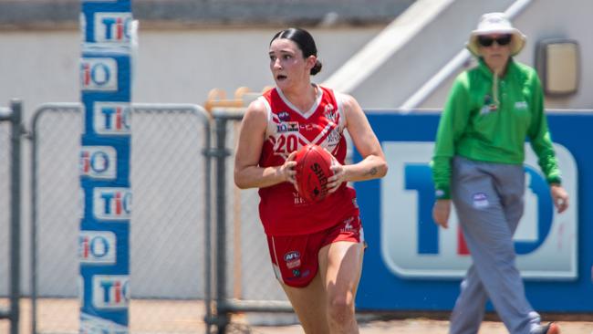 Ruby O’Dwyer in the Nightcliff vs Waratah 2023-24 NTFL women's knockout semifinal. Picture: Pema Tamang Pakhrin