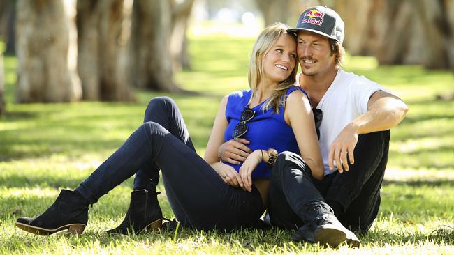 Olympic snow boarder Alex ‘Chumpy’ Pullin and his partner, Ellidy Vlug. Picture: Justin Lloyd