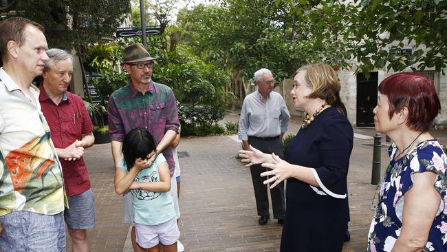 Deputy Lord Mayor of Sydney Linda Scott with Ultimo residents at Bulwara Road. Residents of Bulwara Road are victorious after a work zone comes to an end. Picture: John Appleyard