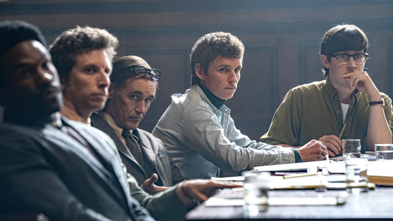 The Trial of the Chicago 7 has a stacked cast including Oscar winners Mark Rylance and Eddie Redmayne and Emmy winner Yayha Abdul-Mateen Picture: NICO TAVERNISE/NETFLIX