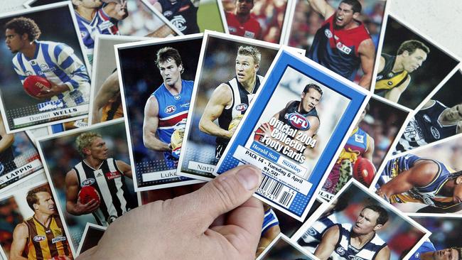 Herald Sun footy cards in 2004.