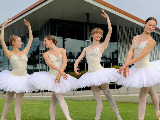 HOLD FOR HERALD SUN PIC DESK----EMBARGO DATES APPLY---The Australian Ballet, Summertime at the Ballet, will be held at Margaret Court Arena starting 25th February. Ballerinas Sophie Morgan, Corey Herbert, Lisa Craig and Imogen Chapman. Picture: Alex Coppel.