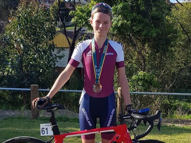 Cairns Cycling Club rider Chloe Buckley, 13, performed very well in debut AusCycling Junior Titles in the U15 Women division in Wollongong.